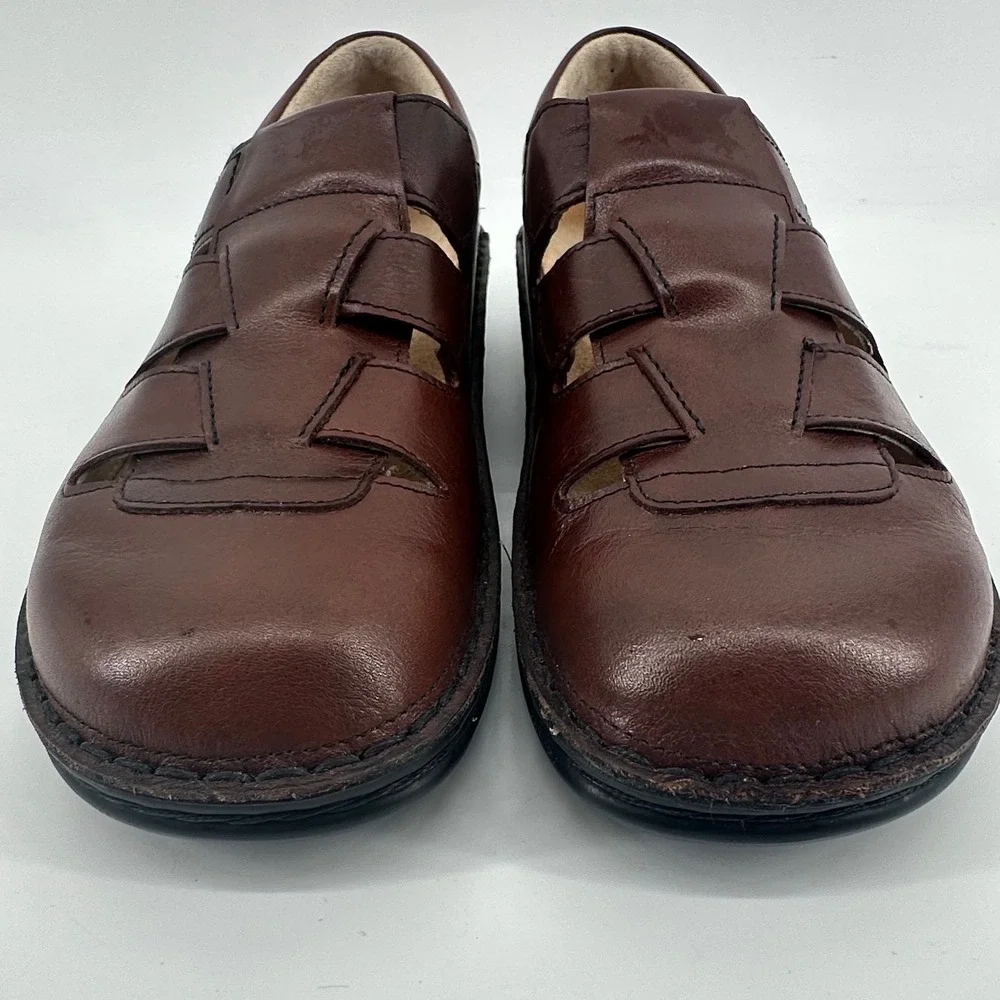 Finn Comfort Fisherman Sandals Mens 39 Brown Leather‎ German Gorpcore Granola